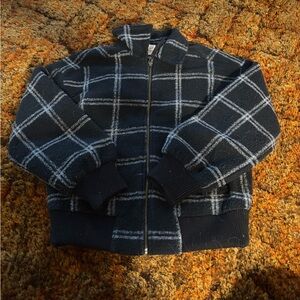 Universal Thread Black and White Plaid Bomber Jacket